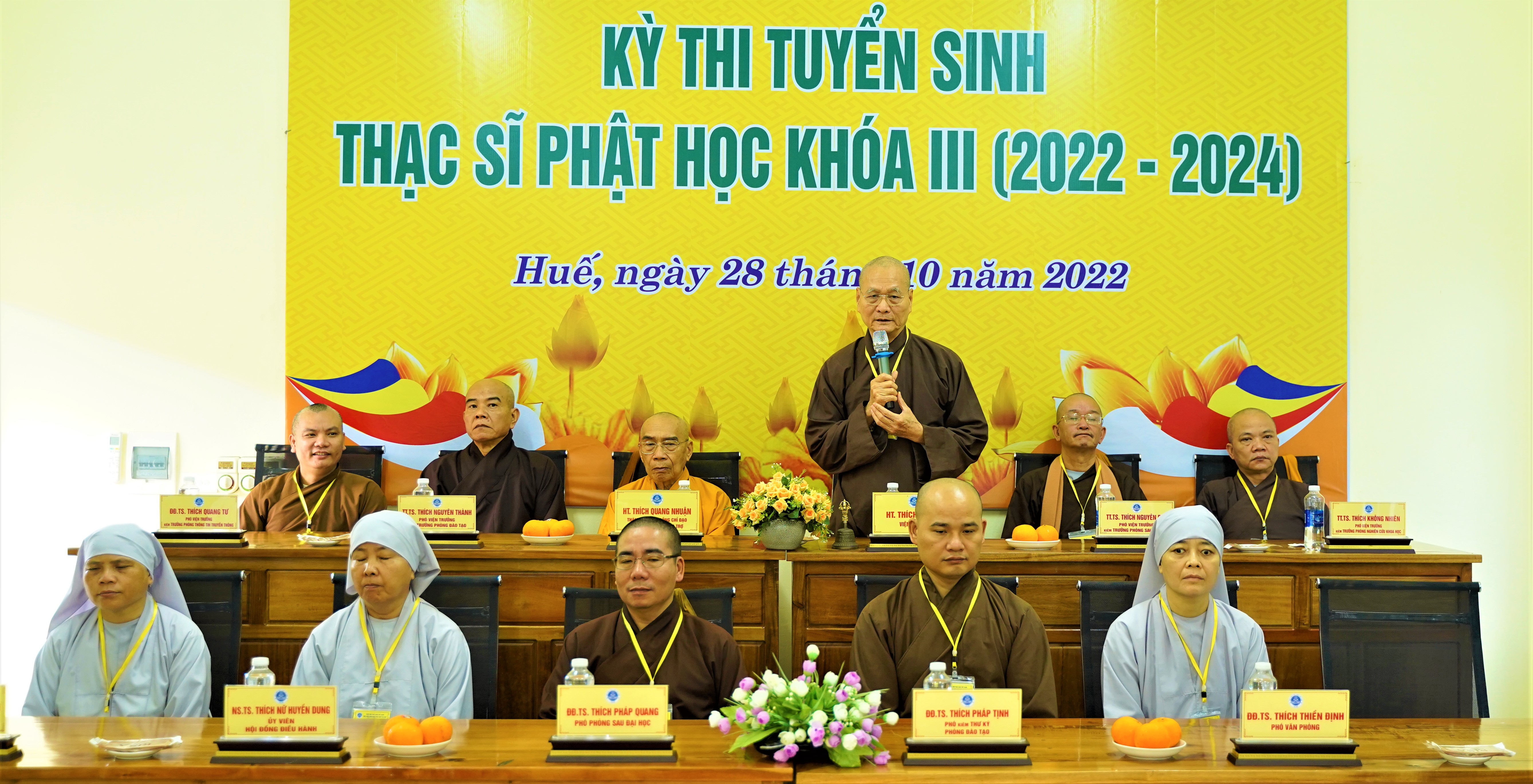 Học viện PGVN tại Huế tổ chức thi tuyển sinh Thạc sĩ Phật học khoá III (2022-2024)