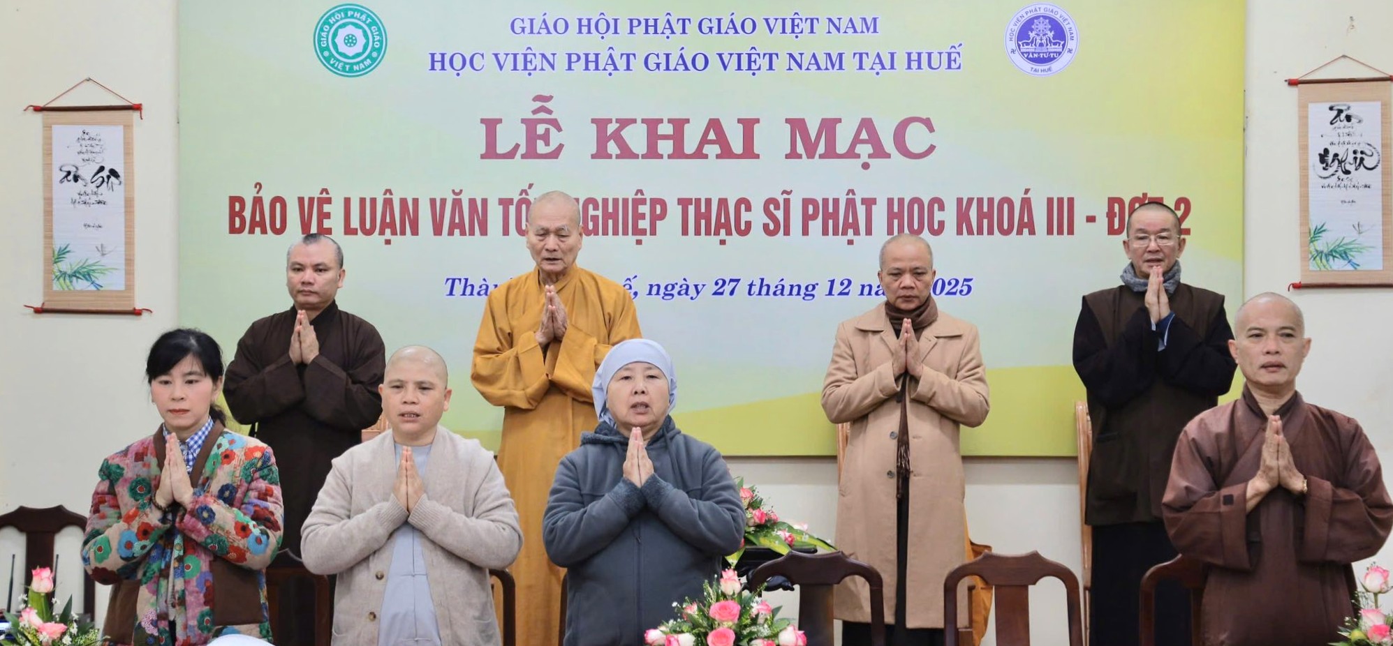 Học viện Phật giáo VN tại Huế tổ chức bảo vệ luận văn thạc sĩ Phật học khóa 3 (đợt 2)